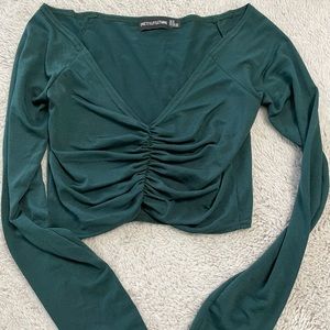 Pretty Little Thing ruched crop top